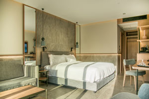 Woonvoorbeeld petite suite met tuinzicht