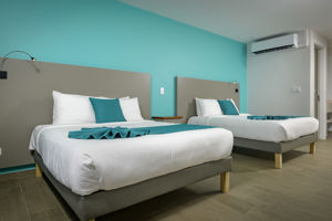 Woonvoorbeeld deluxe kamer met tuinzicht