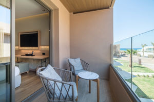 Woonvoorbeeld standaardkamer tuinzicht (Quadruple)