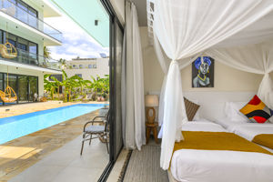 Woonvoorbeeld superior kamer met tuinzicht