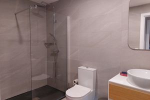 Woonvoorbeeld 2-kamerappartement staandaard, tuin- of zwembadzicht