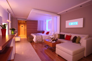 Woonvoorbeeld Amus suite landzicht met privÃ© zwembad