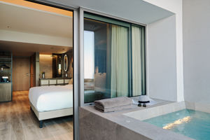 Woonvoorbeeld standaardkamer deluxe type 1 (Deluxe retreat dompelbad atriumzicht)