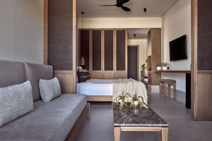 Woonvoorbeeld tuin suite met privÃ©zwembad