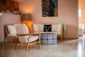 Woonvoorbeeld Red Cottage met tuinzicht