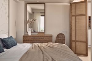 Woonvoorbeeld Suite met zeezicht en bubbelbad