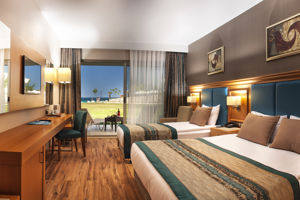 Woonvoorbeeld tweepersoonskamer terras sunset