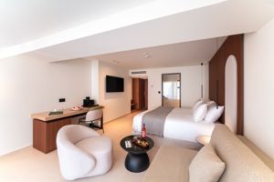 Woonvoorbeeld 3-persoonskamer deluxe zeezijzicht 