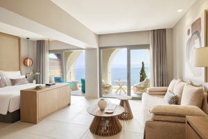 Woonvoorbeeld junior suite bungalow met panoramisch zeezicht