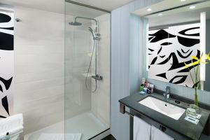 Woonvoorbeeld badkamer van de Privilige Junior Suite