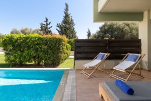 Woonvoorbeeld suite met prive zwembad