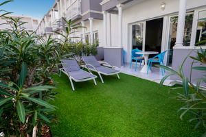 Woonvoorbeeld standaard 2-kamerappartement (1 slaapkamer met privÃ©tuin)