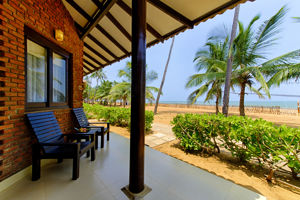 Woonvoorbeeld uitzicht van de villa met zeezicht