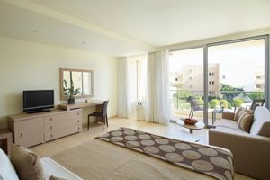 Woonvoorbeeld deluxe kamer tuinzicht met spa bad