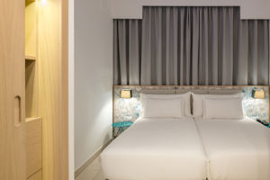 Woonvoorbeeld suite met tuinzicht