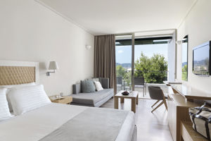 Woonvoorbeeld standaardkamer hoofdgebouw tuizicht of baaizicht